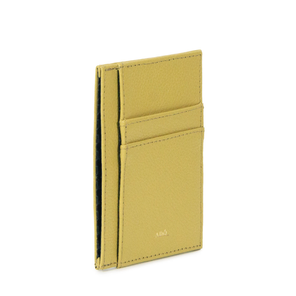 PORTA CARTAO POCKET COURO ADÔ COR VERDE PISTACHE