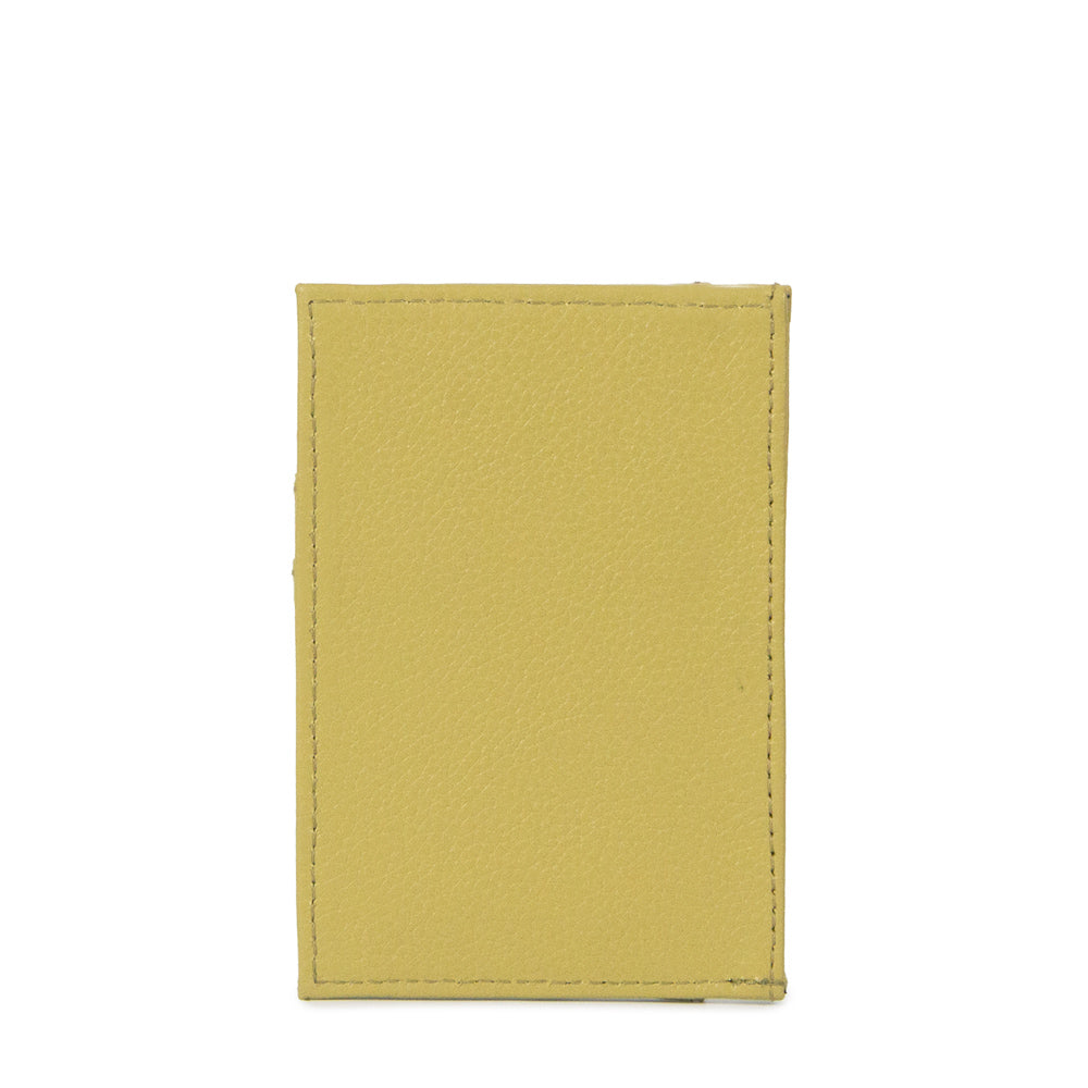 PORTA CARTAO POCKET COURO ADÔ COR VERDE PISTACHE