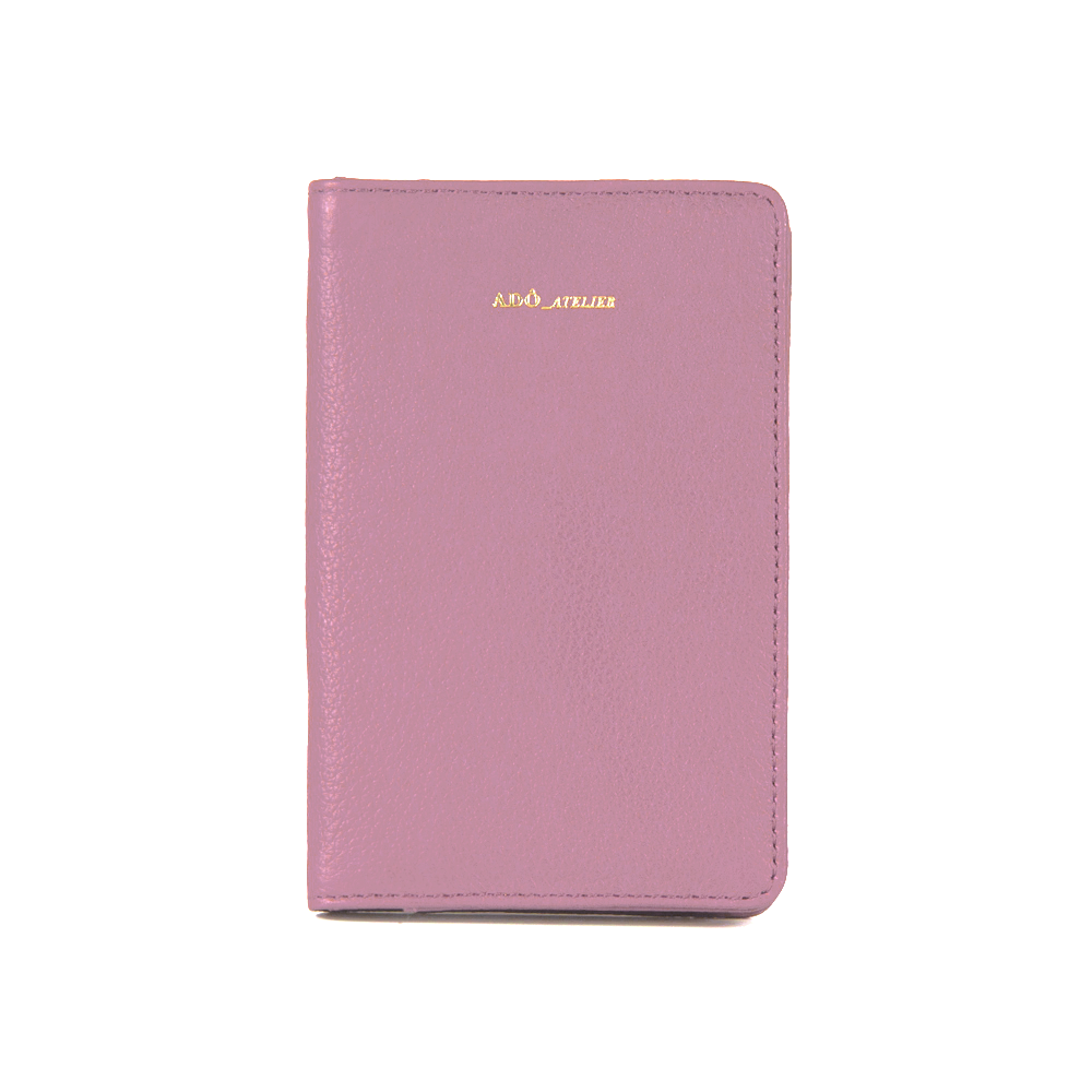 Porta Passaporte Couro Adô Cor Rosa Mauve