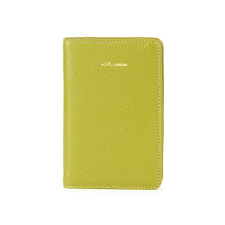 Porta Passaporte Couro Adô  Cor Verde Pistache