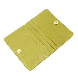 Porta Passaporte Couro Adô  Cor Verde Pistache