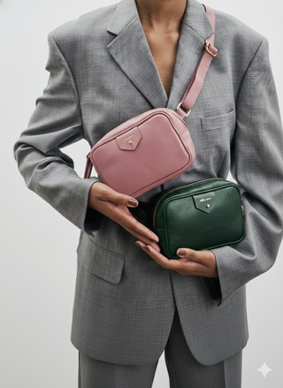 Pochete Cla Couro Adô Cor Rosa Mauve