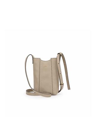 Bolsa Porta Celular Couro Adô Cor Bege Aveia