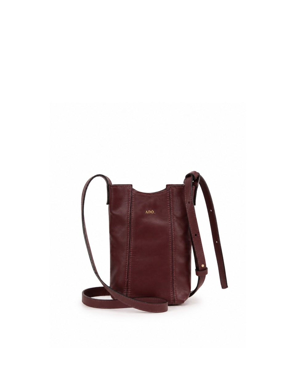 Bolsa Porta Celular Couro Adô Cor Bordô