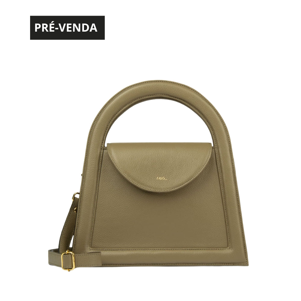 BOLSA BAMBINI COURO ADÔ COR CINZA FENDI