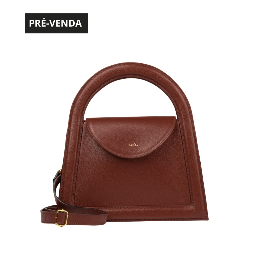 BOLSA BAMBINI COURO ADÔ COR MARROM CACAU