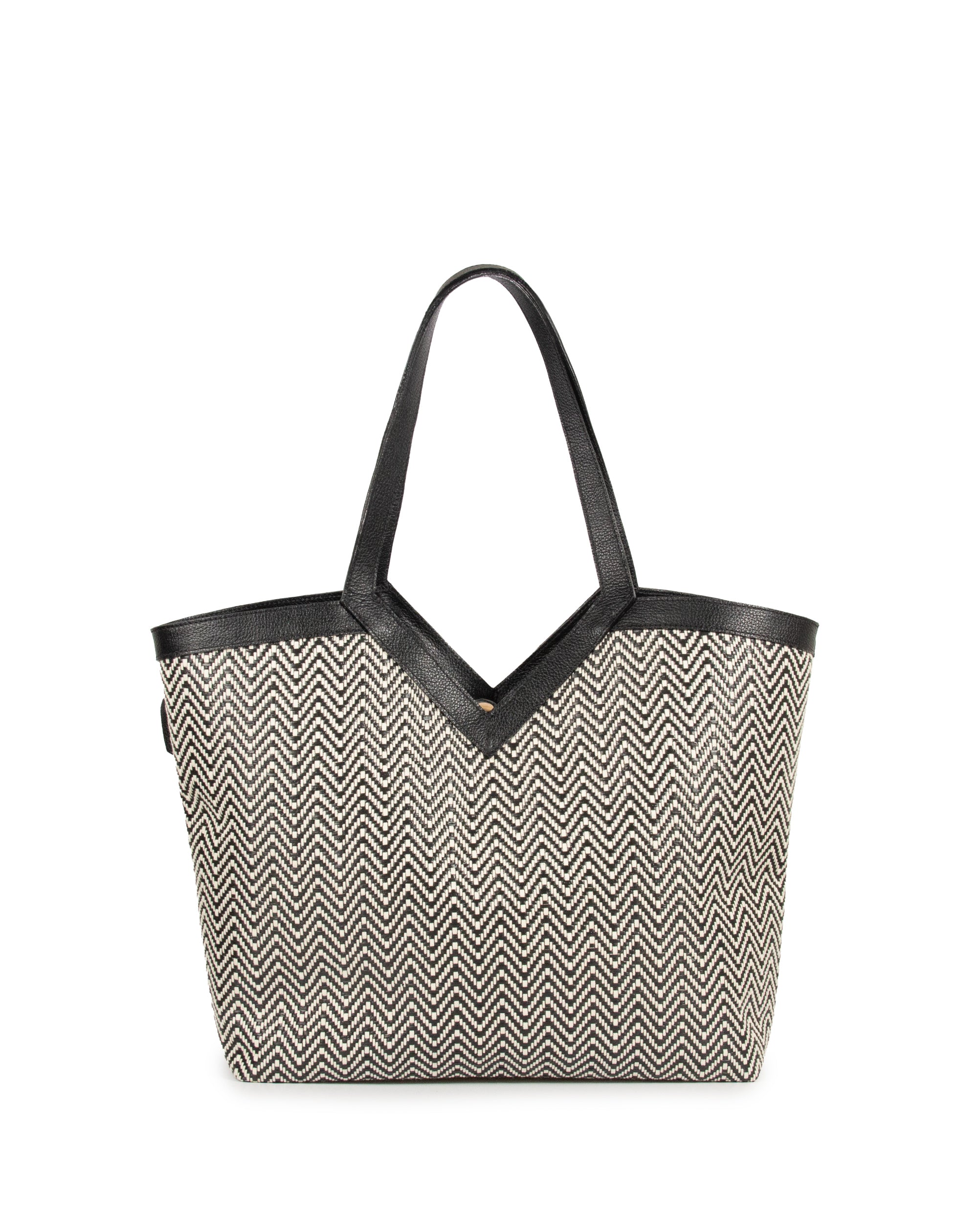 Bolsa Tote Sheila Ráfia Chevron
