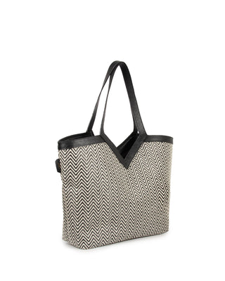 Bolsa Tote Sheila Ráfia Chevron