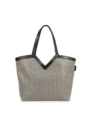 Bolsa Tote Sheila Ráfia Chevron