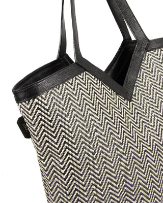 Bolsa Tote Sheila Ráfia Chevron