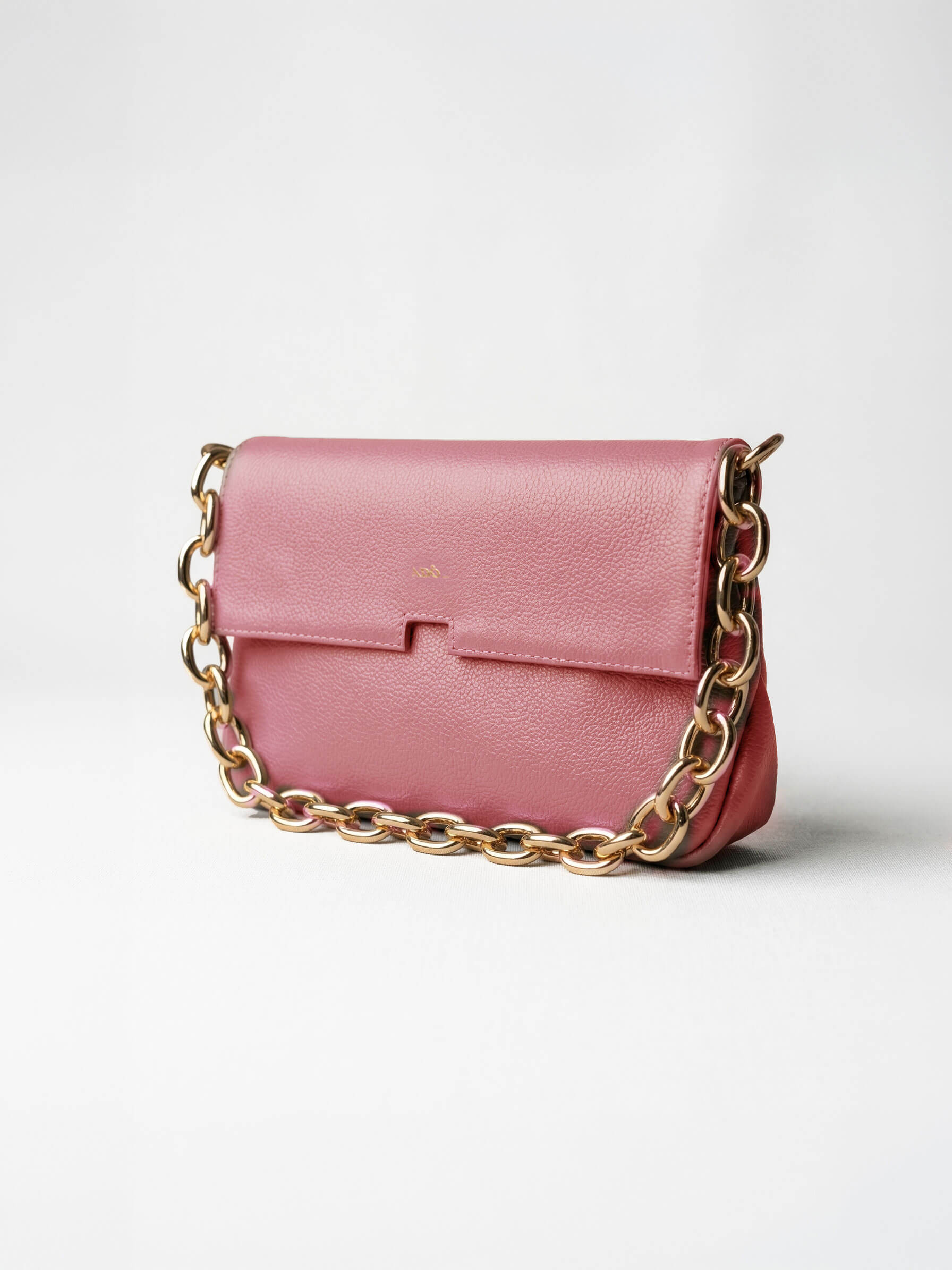 Bolsa Clutch Mandi Collab Amanda Couro Adô Cor Rosa Mauve