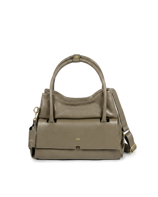 Bolsa Collab Amanda Média Couro Adô Cor Cinza Fendi
