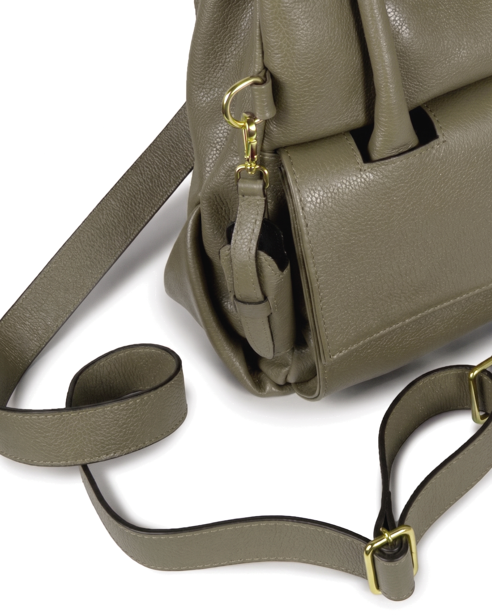 Bolsa Collab Amanda Média Couro Adô Cor Cinza Fendi