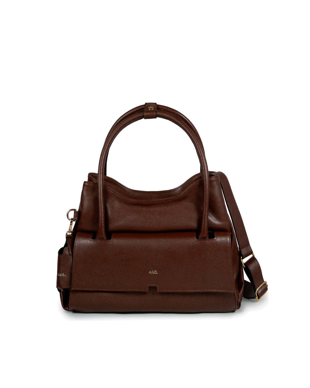 Bolsa Collab Amanda Média Couro Adô Cor Marrom Cacau