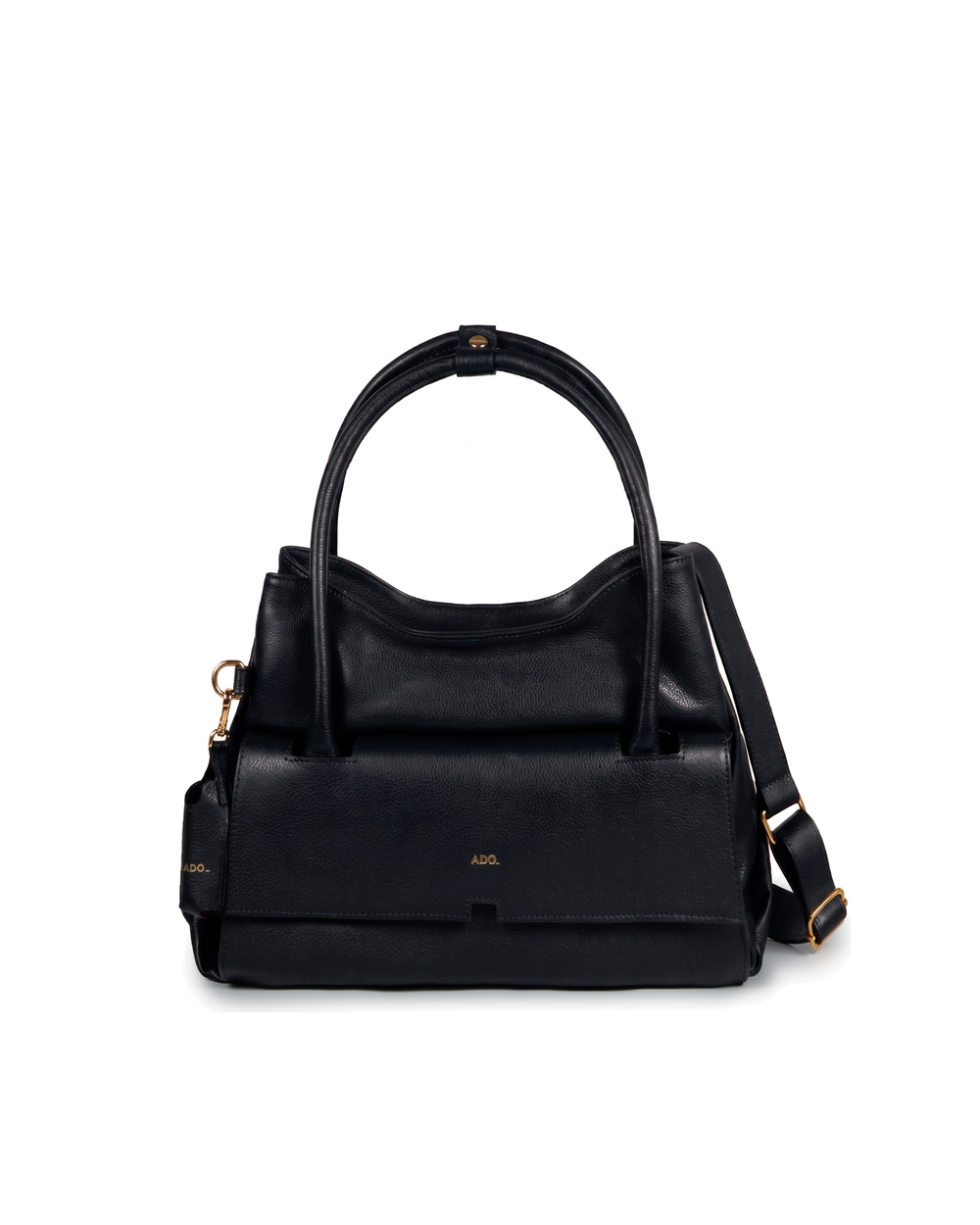 Bolsa Collab Amanda Média Couro Adô Cor Preto