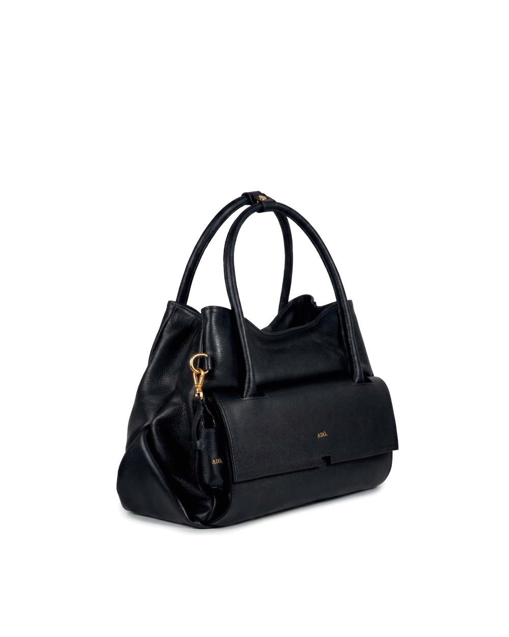 Bolsa Collab Amanda Média Couro Adô Cor Preto