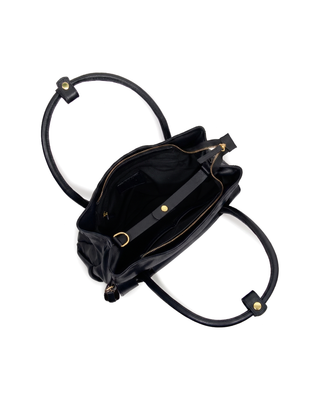 Bolsa Collab Amanda Média Couro Adô Cor Preto