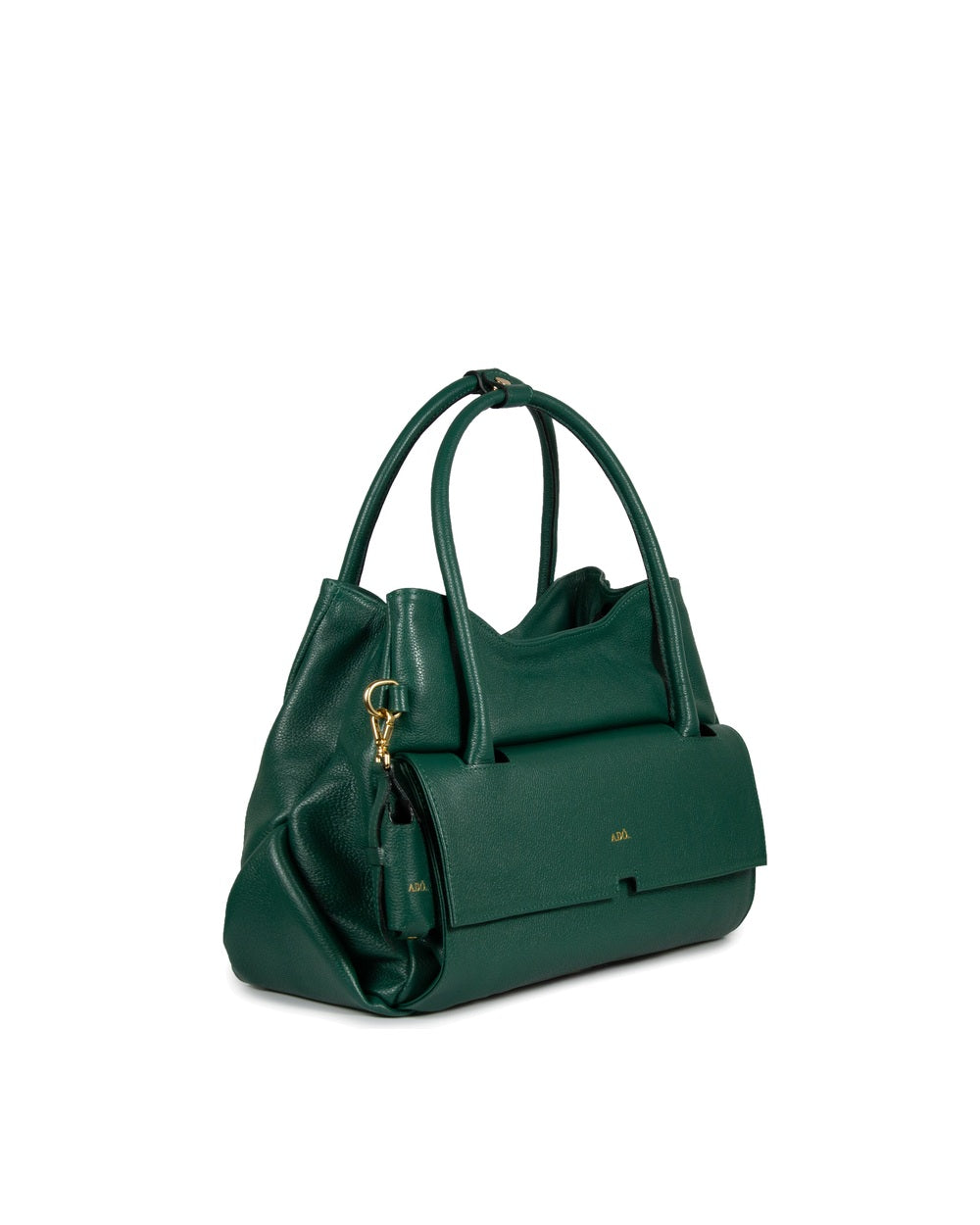 Bolsa Collab Amanda Média Couro Adô Cor Verde Noturno