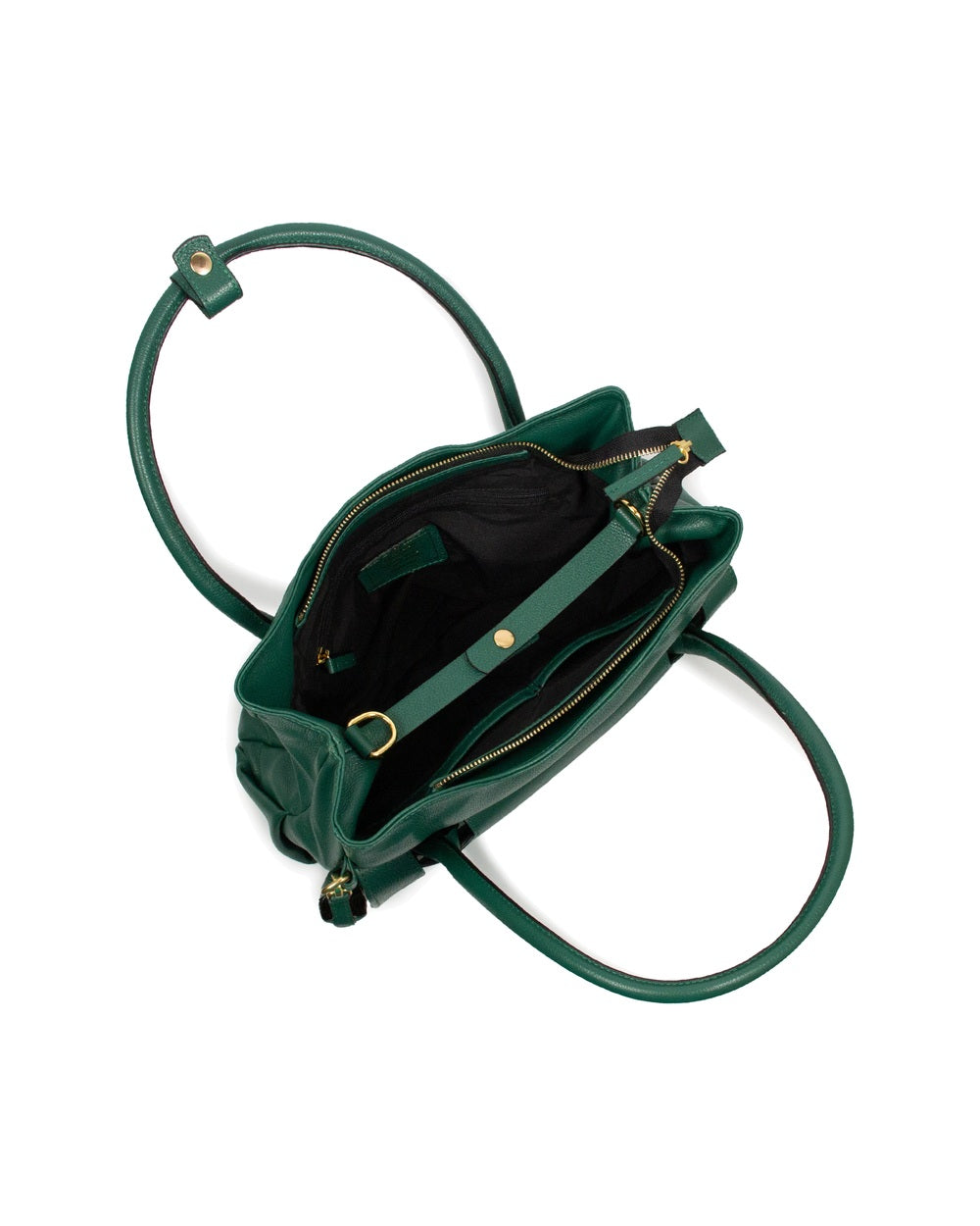 Bolsa Collab Amanda Média Couro Adô Cor Verde Noturno