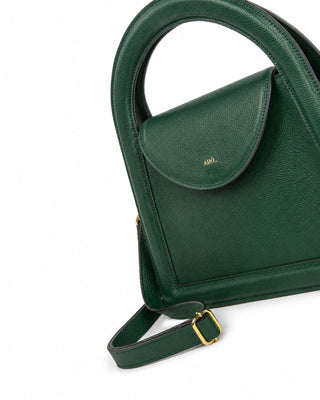 Bolsa Bambini em Couro Verde Noturno