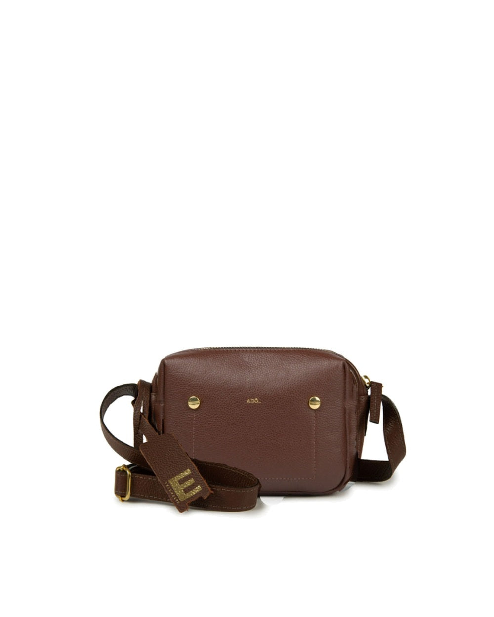 Bolsa Block Mini Essencial Couro Adô Cor Marrom Cacau