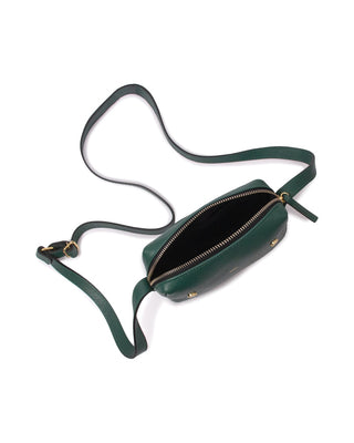 Bolsa Block Mini E Couro Adô Cor Verde Noturno