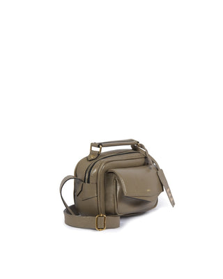 Bolsa Brick Mini Essencial Couro Adô Cor Cinza Fendi
