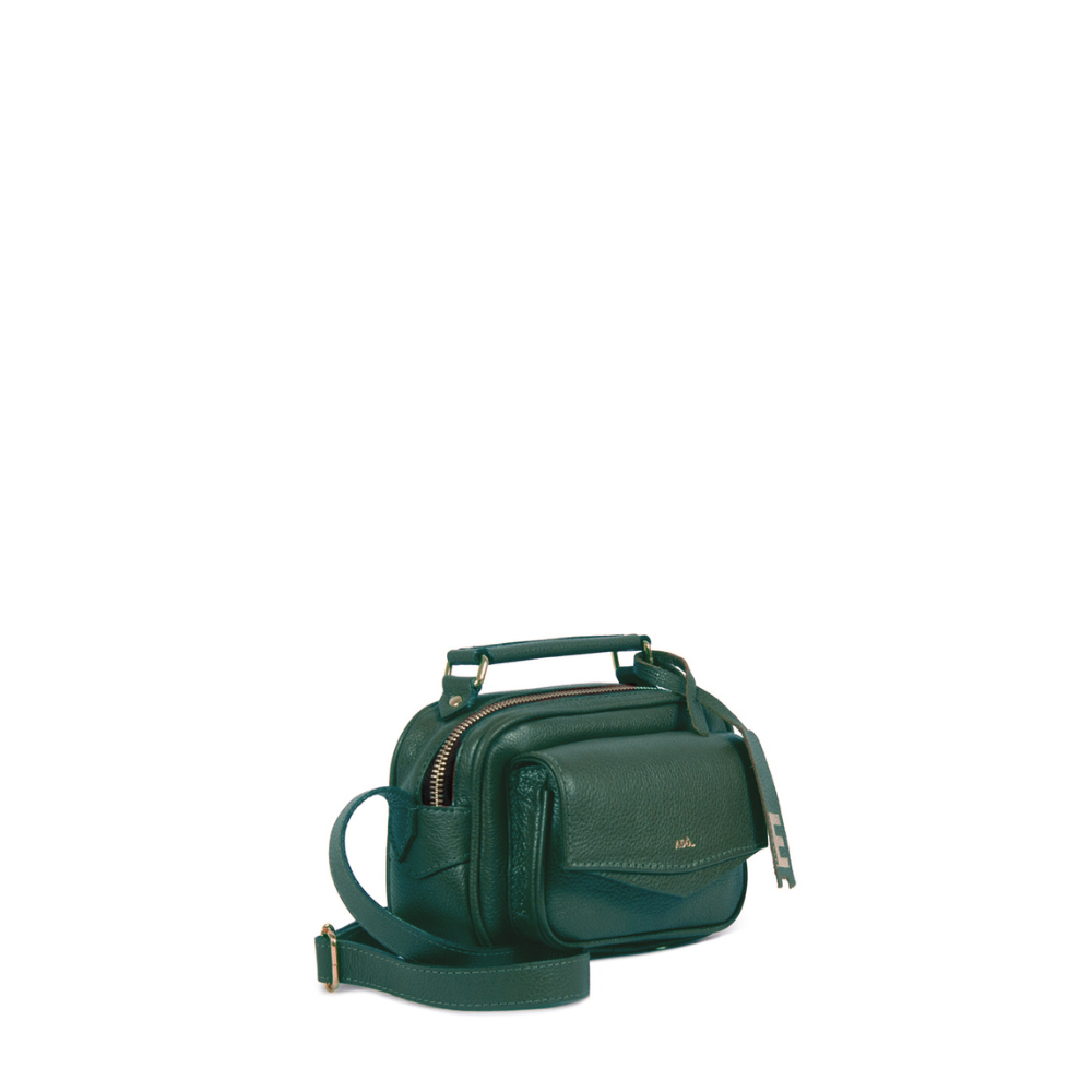 Bolsa Brick Mini Essencial Couro Adô Cor Verde Noturno