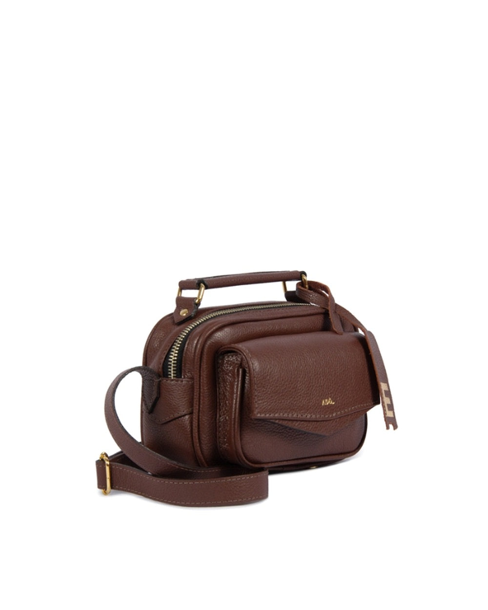 Bolsa Brick Mini Essencial Couro Adô Cor Marrom Cacau