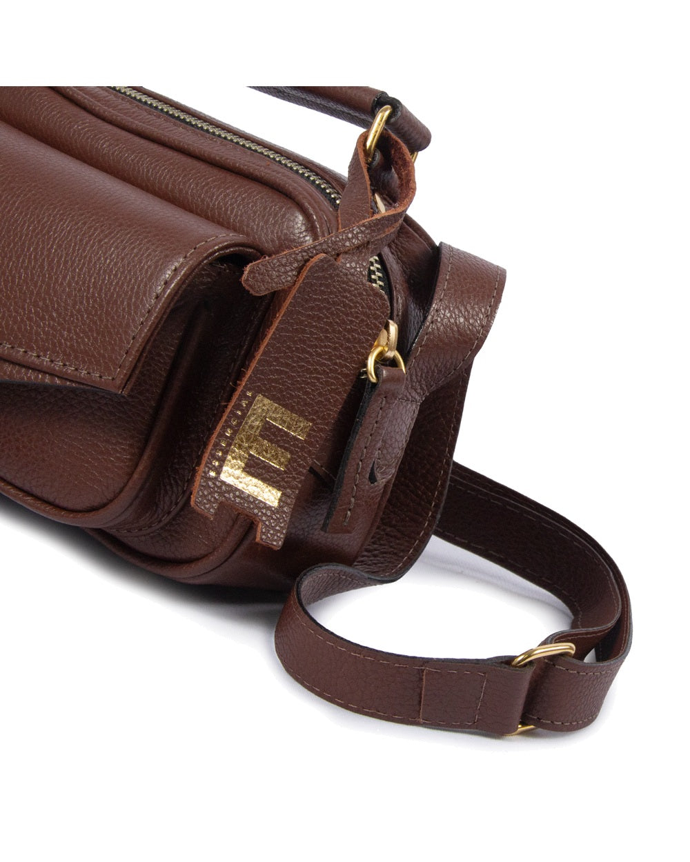 Bolsa Brick Mini Essencial Couro Adô Cor Marrom Cacau