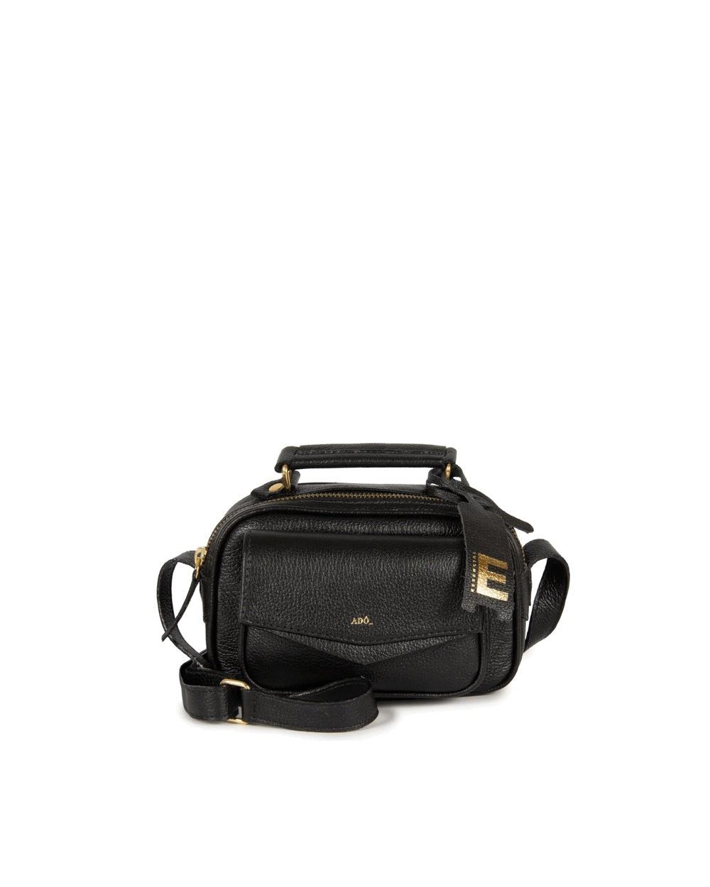 Bolsa Brick Mini Essencial Couro Adô Cor Preto
