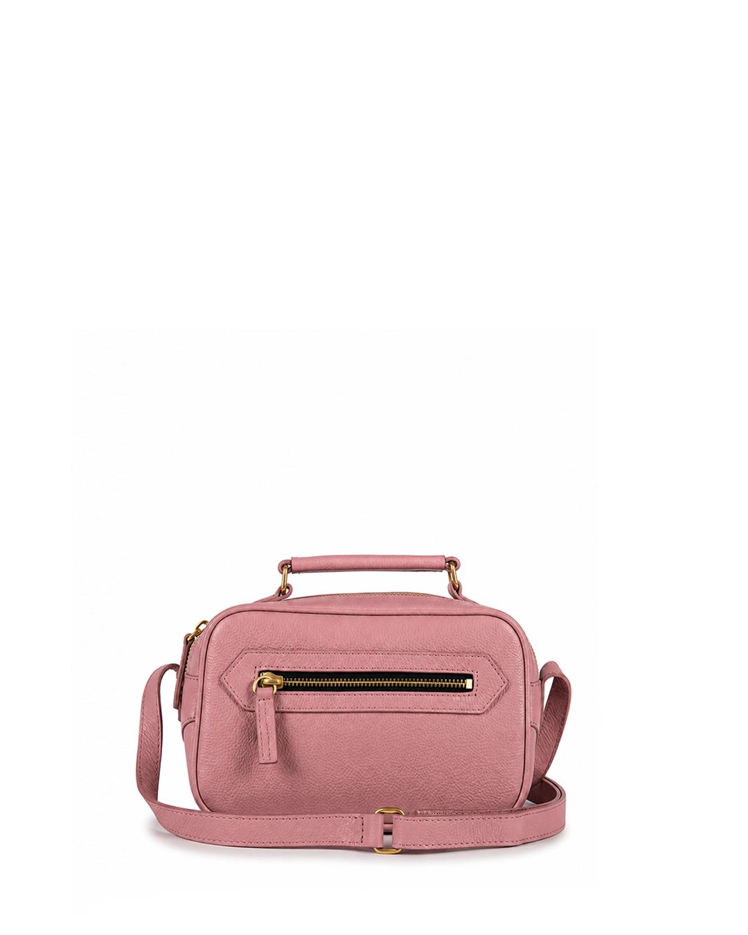 Bolsa Brick Pequena Essencial Couro Adô Cor Rosa Mauve