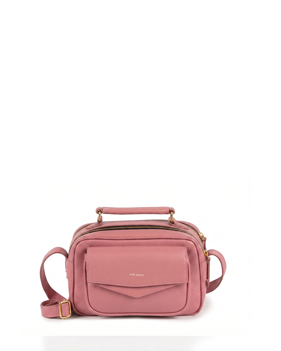Bolsa Brick Pequena Essencial Couro Adô Cor Rosa Mauve