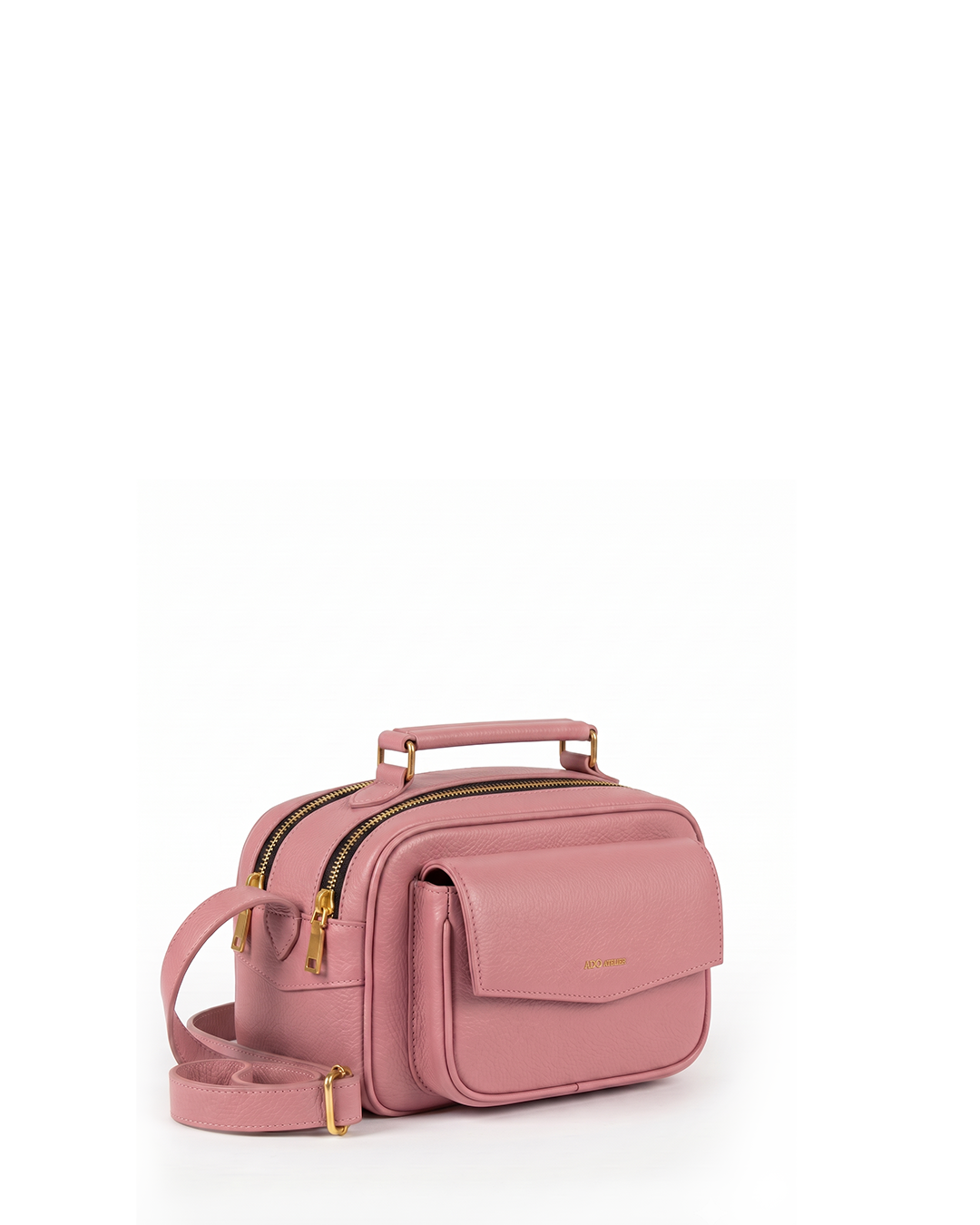 Bolsa Brick Pequena Essencial Couro Adô Cor Rosa Mauve