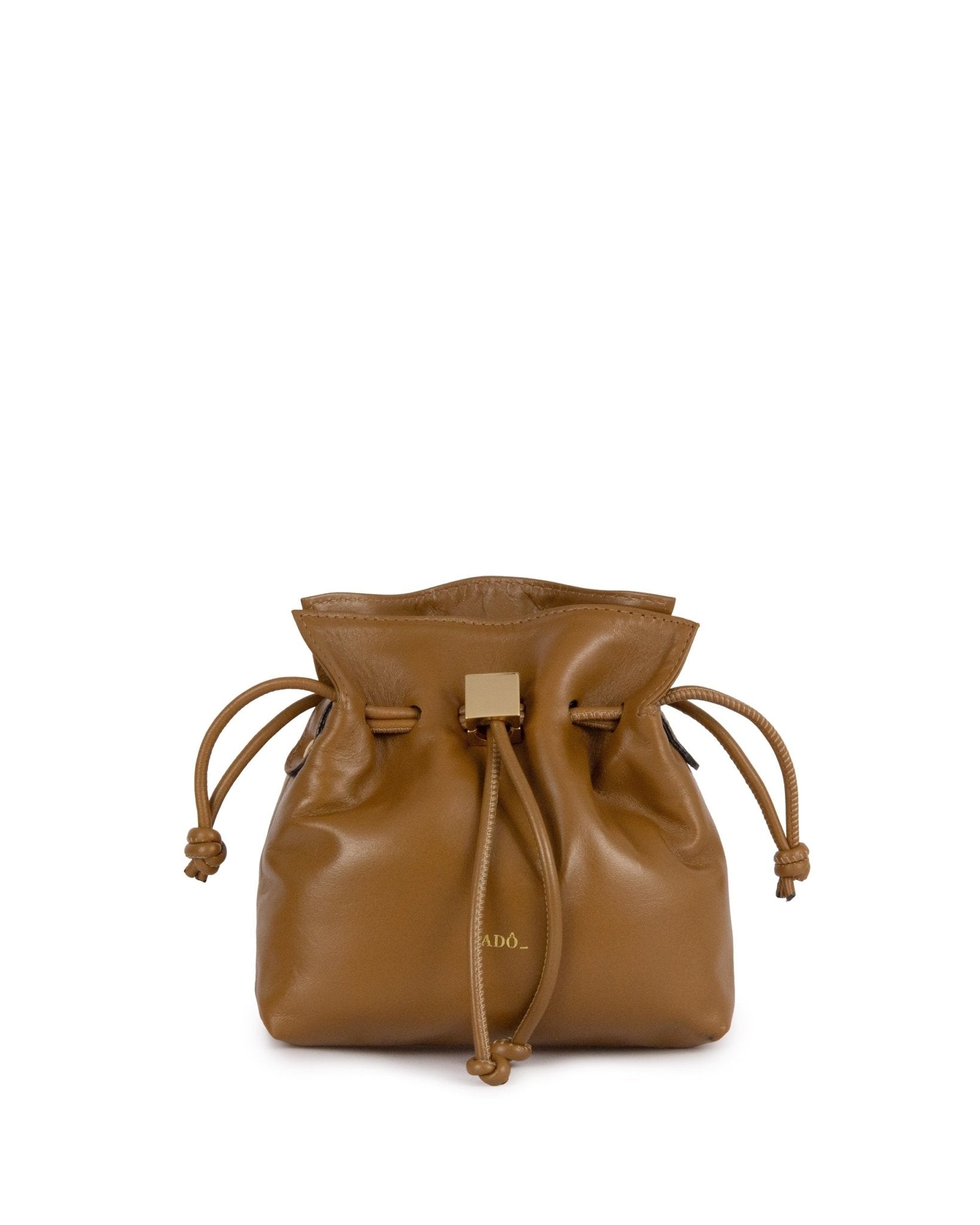 Bolsa Bucket Cubo Couro Adô Cor Caramelo - ADÔ
