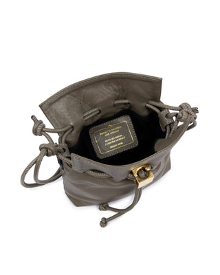 Bolsa Bucket Cubo Couro Adô Cor Cinza Fendi - ADÔ