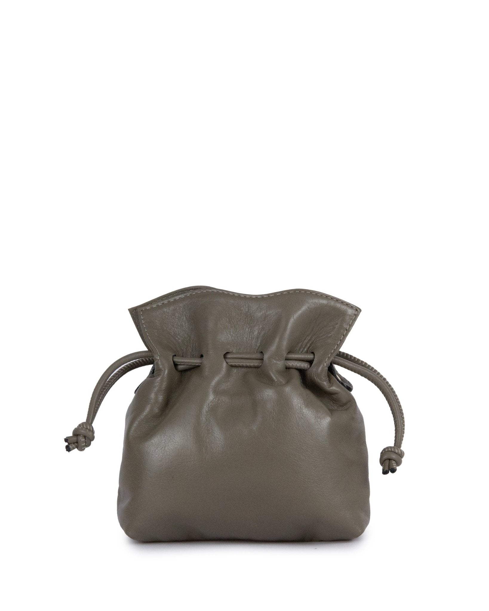 Bolsa Bucket Cubo Couro Adô Cor Cinza Fendi - ADÔ