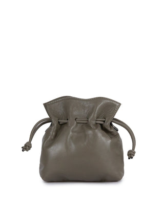 Bolsa Bucket Cubo Couro Adô Cor Cinza Fendi - ADÔ