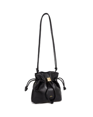 Bolsa Bucket Cubo Couro Adô Cor Preto - ADÔ