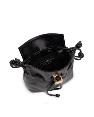 Bolsa Bucket Cubo Couro Adô Cor Preto - ADÔ