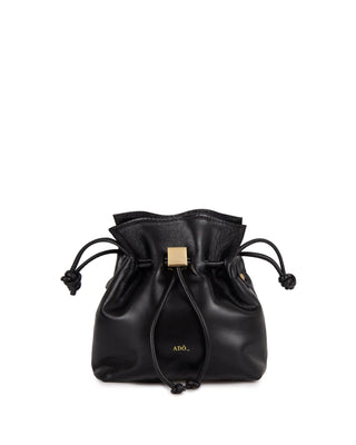 Bolsa Bucket Cubo Couro Adô Cor Preto - ADÔ