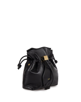 Bolsa Bucket Cubo Couro Adô Cor Preto - ADÔ