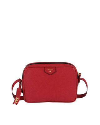 Bolsa Cla Média Essencial Couro Adô Cor Vermelho Rubi