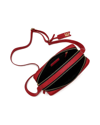 Bolsa Cla Média Essencial Couro Adô Cor Vermelho Rubi