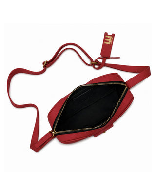 Bolsa Cla Pequena Essencial Couro Adô Cor Vermelho Rubi
