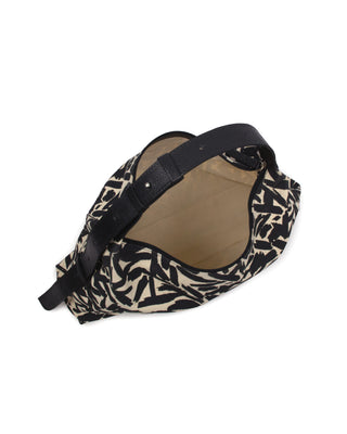 Bolsa Hobo Brush Média Lona Adô Cor Cru