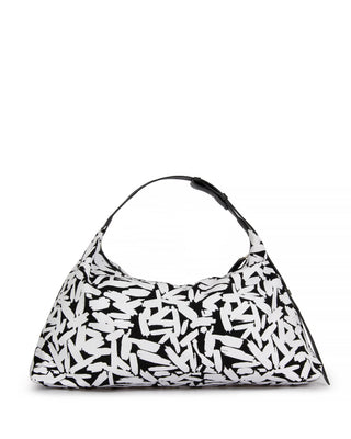 Bolsa Hobo Brush Média Lona Adô Cor Preto
