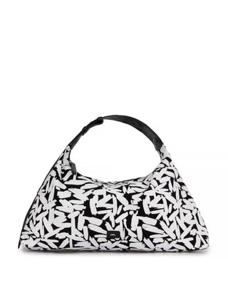 Bolsa Hobo Brush Média Lona Adô Cor Preto