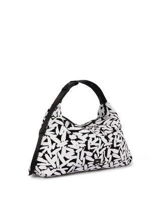 Bolsa Hobo Brush Média Lona Adô Cor Preto