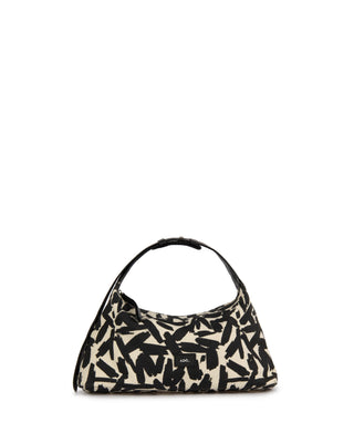 Bolsa Hobo Brush Mini Lona Adô Cor Cru